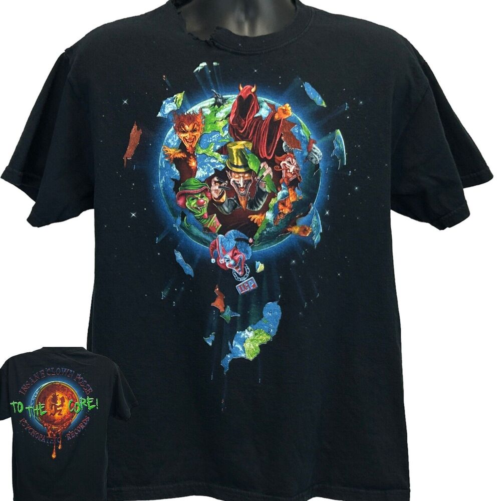 Insane Clown Posse T Shirt ICP To The Core Psychopathic Records Black L Large
